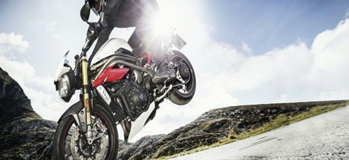 motard qui freine